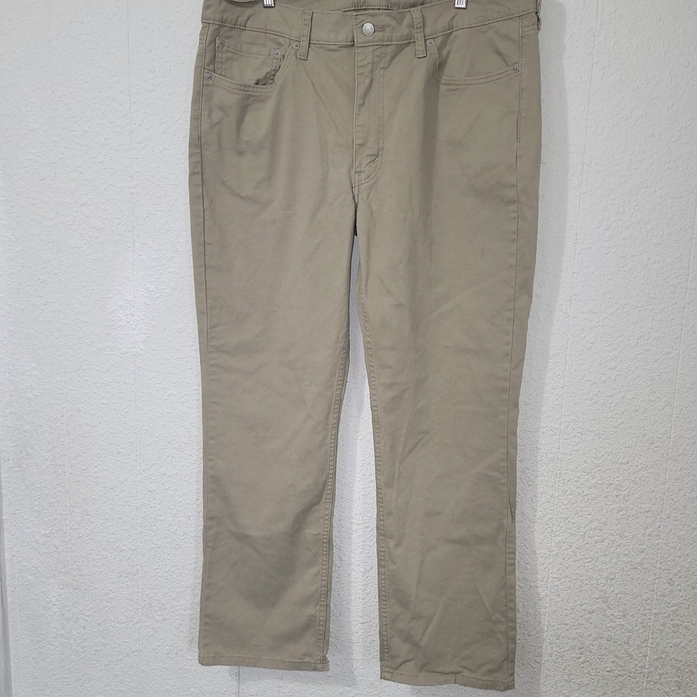 Levi's 514 Jeans, Mens, 40x30 Khaki Tan Twill Cotton Pants Straight Fit